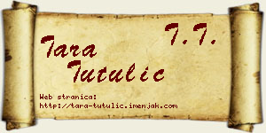 Tara Tutulić vizit kartica